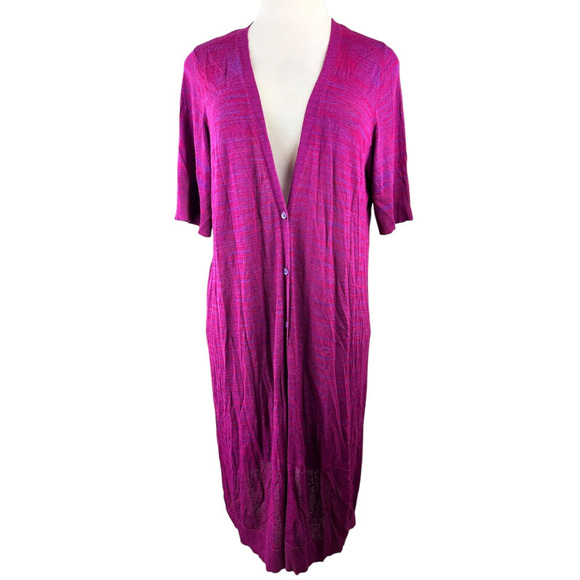 Torrid Space Dye Duster V-Neck Button Front Sweater Long Cardigan Plus Size 3 3X - Picture 2 of 12